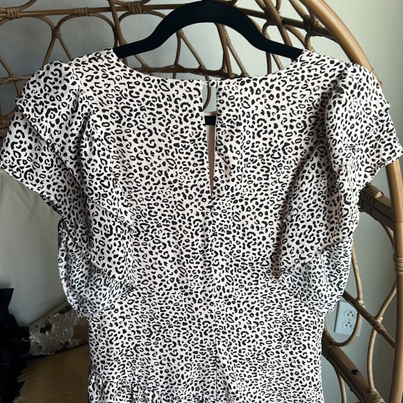 WHO WHAT WEAR pink leopard ruffle dress - Picture 9 of 14